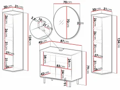 Badeværelsessæt Decus IV (Kashmir)