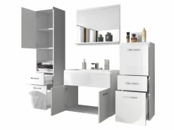 Badeværelsessæt Sarasota 109 (Hvid + Glansfuld hvid)