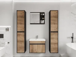 Badeværelsessæt Sarasota 169 (Matera grå + Kastanje)