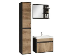 Badeværelsessæt Sarasota 168 (Matera grå + Kastanje)