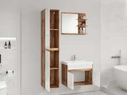 Badeværelsessæt Sarasota 168 (Matera grå + Kastanje)