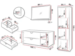 Badeværelsessæt Sodalis (Kashmir)