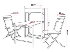 Balkonsæt Lenitus (Sort)