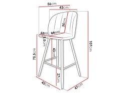Barstol Comfivo Anser II (Magic Velvet 2225)