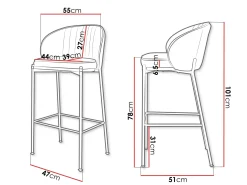 Barstol Comfivo Hilaritas VI (Grå)