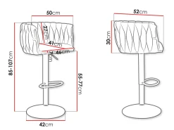 Barstol Comfivo Hilaritas IV (Gylden + Grå)