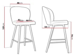 Barstol Jackson 101 (Sort + Magic Velvet 2250)