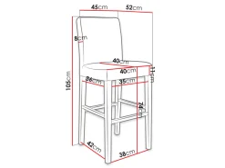 Barstol Racine 103 (Sort + Magic Velvet 2219)