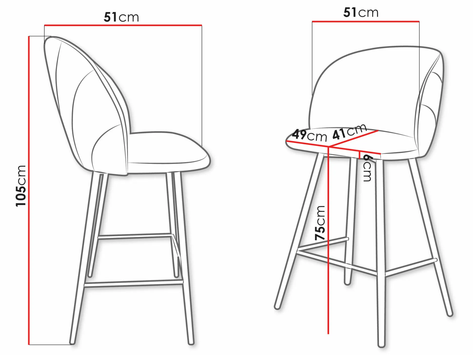 Barstol Sparks 204 (Kongelig fløjl 12)
