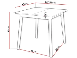 Bord Edmond 109 (Craft gylden eg + Sort)