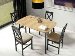 Bord Edmond 110 (Craft gylden eg + Sort)