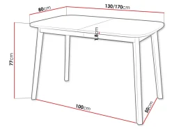 Bord Edmond 110 (Craft gylden eg + Sort)