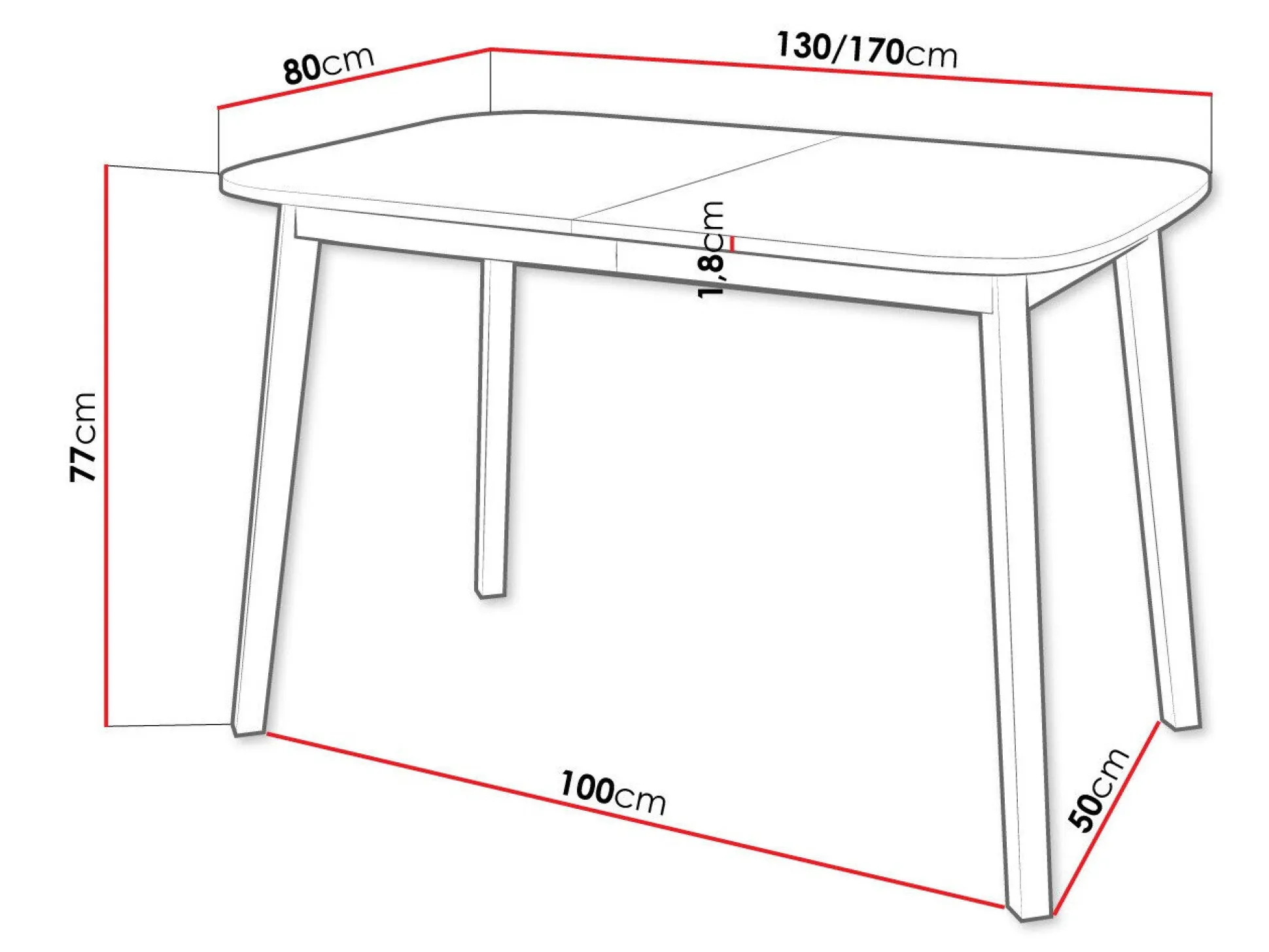 Bord Edmond 110 (Craft gylden eg + Sort)