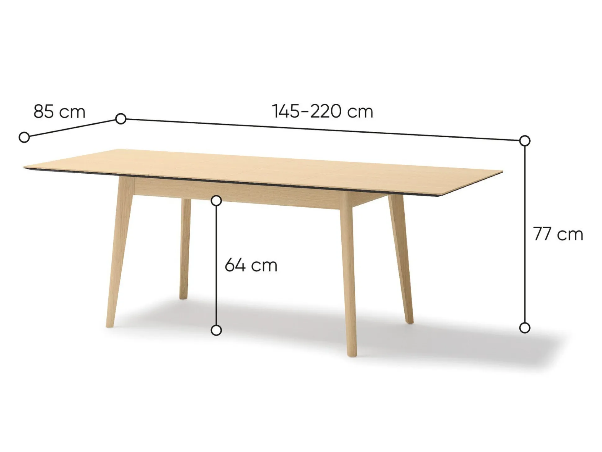 Bord Fresno 174 (Lys eg)