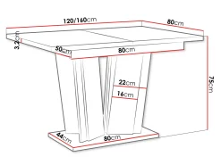 Bord Goodyear 130 (Glansfuld hvid)