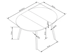 Bord Houston 981 (Artisan eg + Sort)