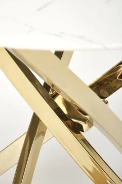 Bord Houston 1538 (Gylden + Hvid marmor)