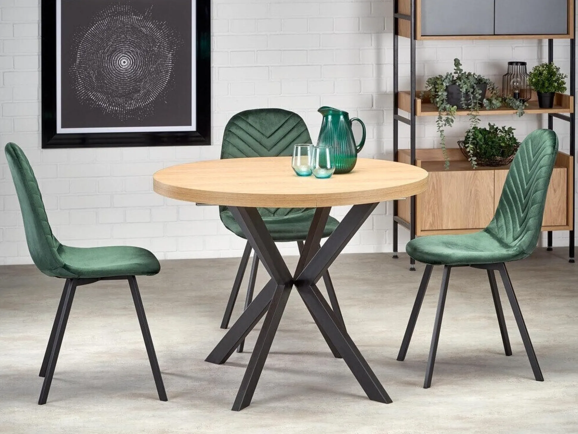 Bord Houston 1495 (Gylden eg + Sort)