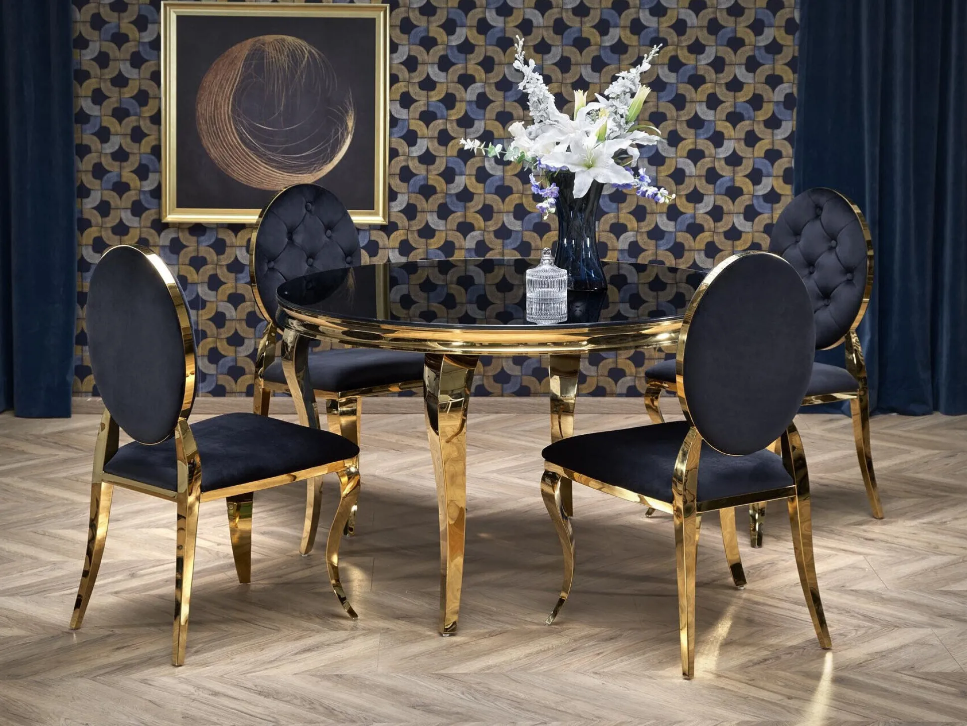 Bord Houston 1813 (Sort + Gylden)