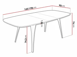 Bord Oswego 131 (Craft gylden eg)