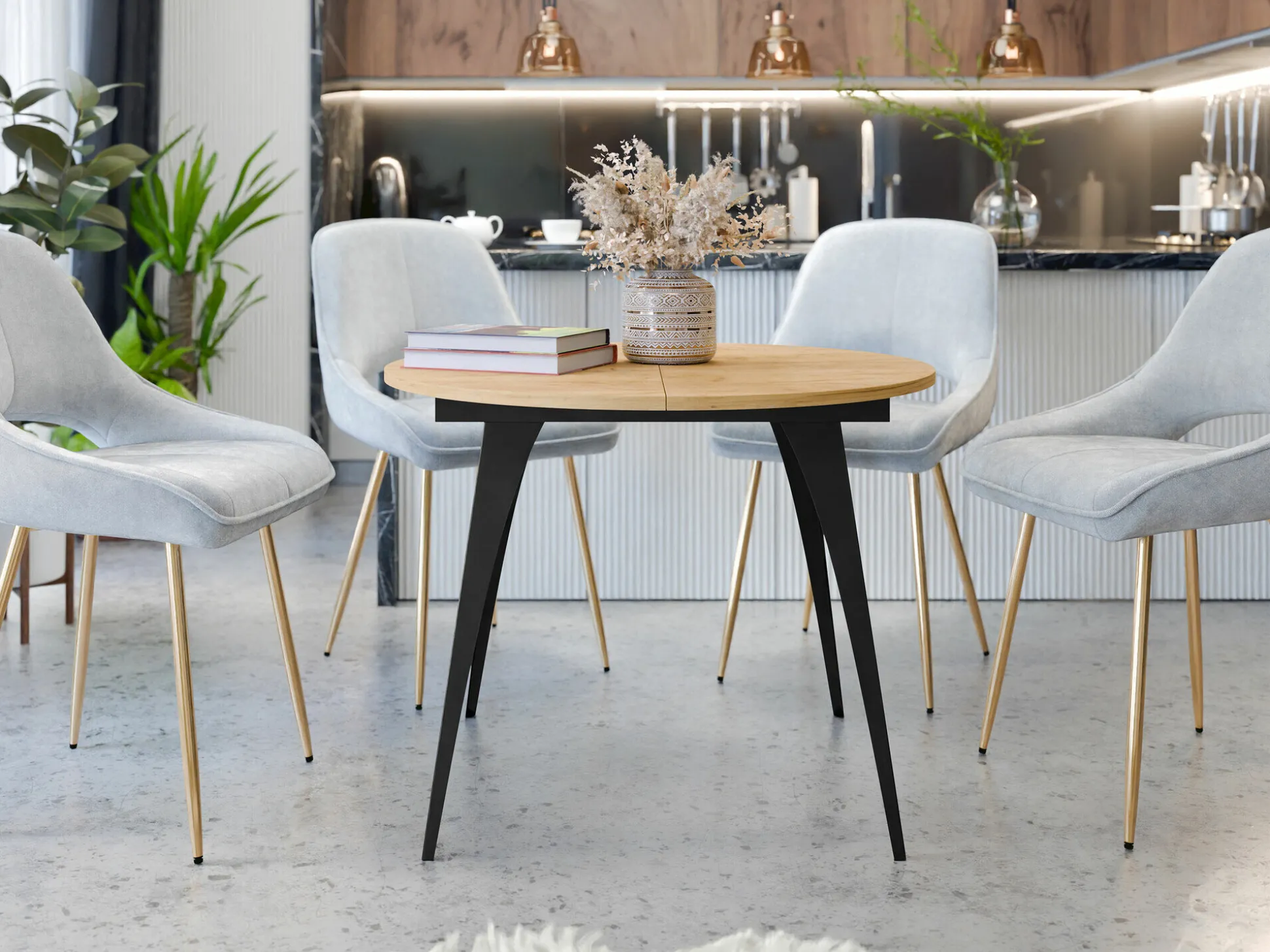 Bord Oswego 132 (Craft gylden eg)