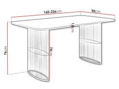Bord Oswego 163 (Craft gylden eg)