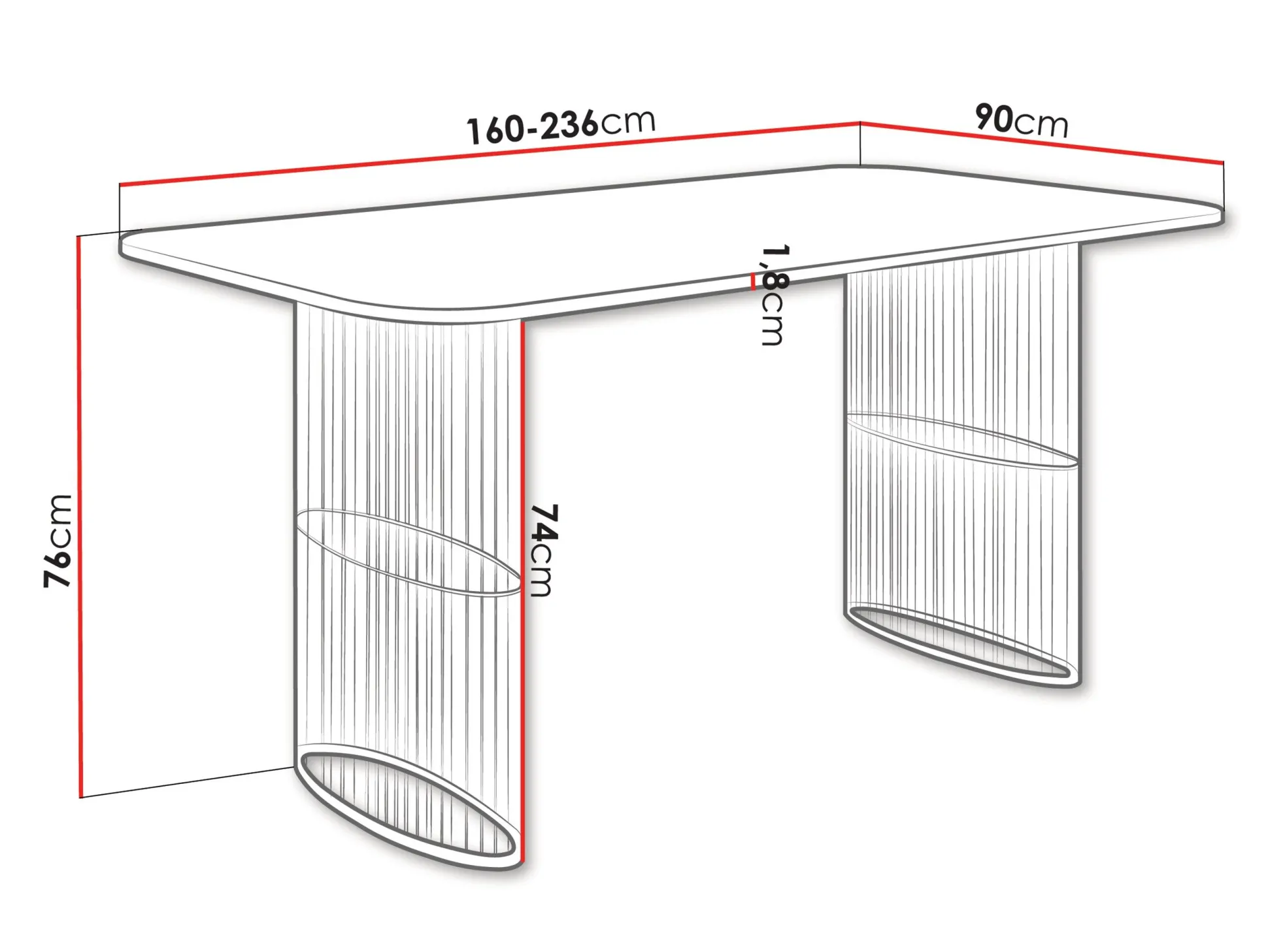 Bord Oswego 163 (Craft gylden eg)
