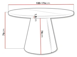 Bord Oswego 166 (Egetræ)