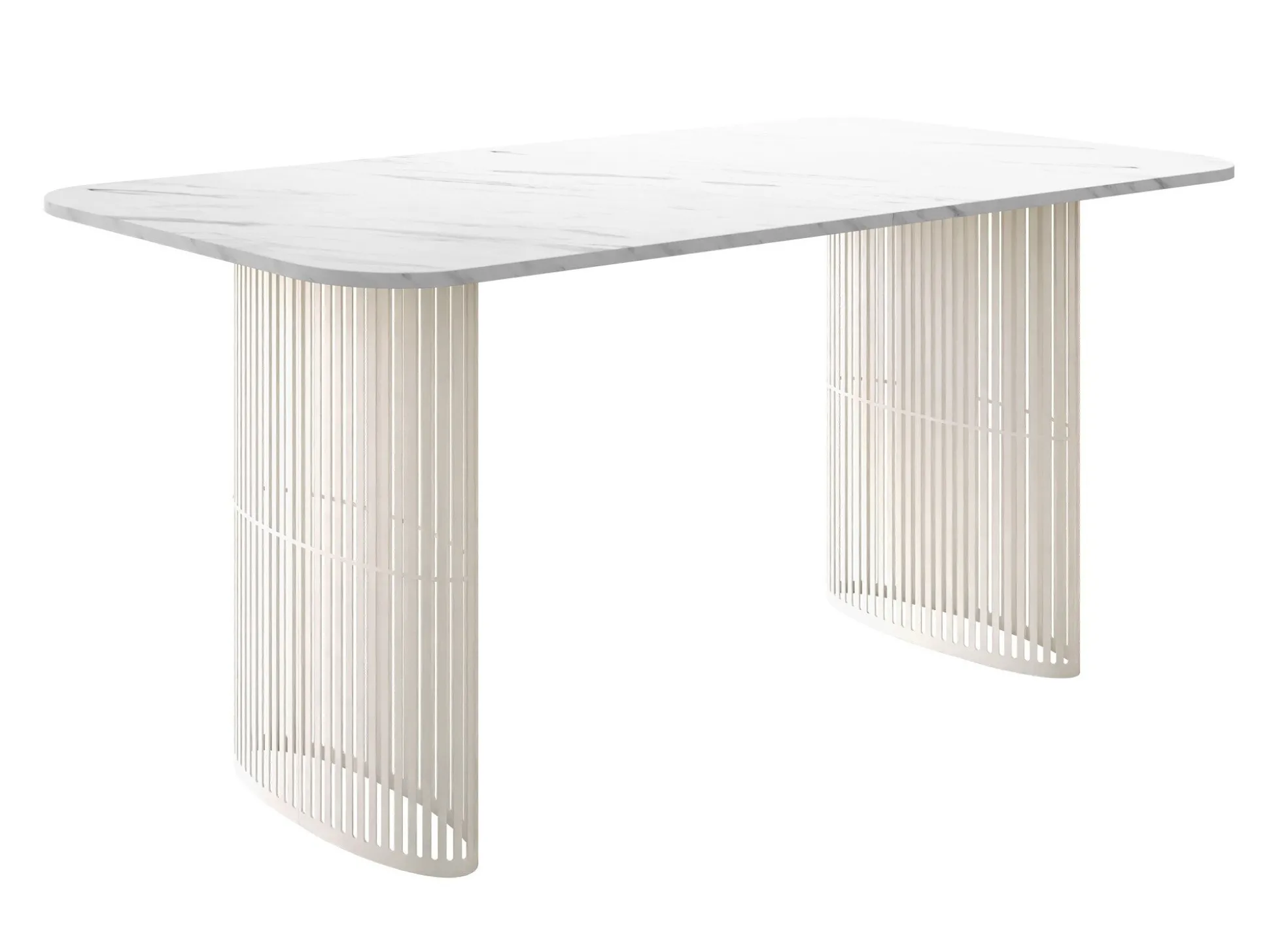 Bord Oswego 164 (Hvid marmor)