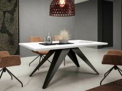 Bord Oswego 113 (Sort + Hvid)