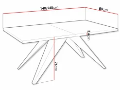 Bord Oswego 113 (Sort + Hvid)