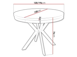 Bord Oswego 157 (Sort marmor)