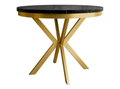 Bord Oswego 155 (Sort marmor + Gylden)