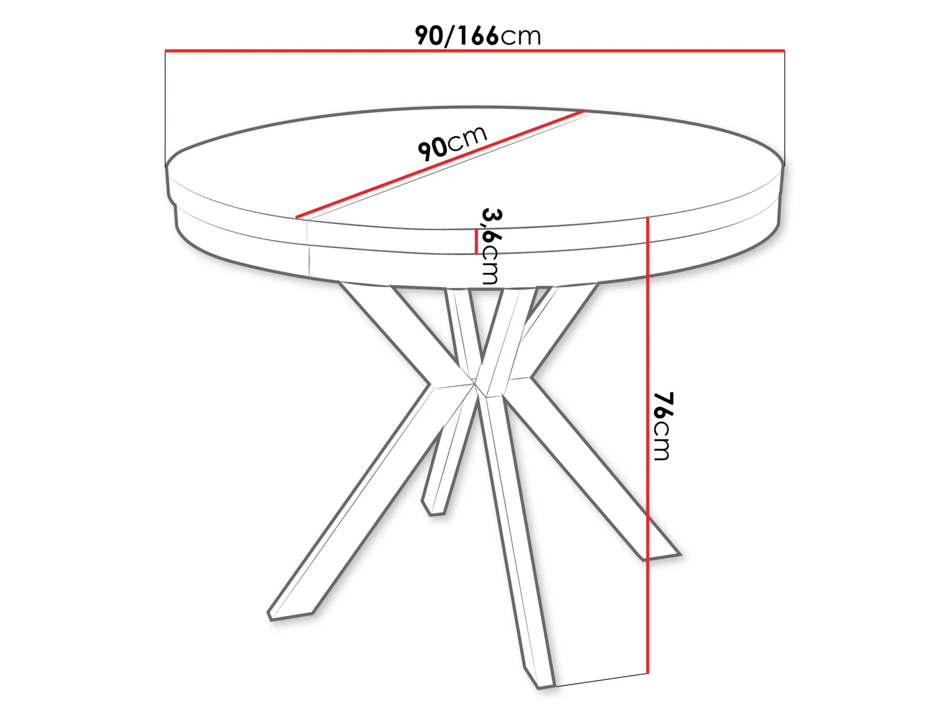Bord Oswego 155 (Sort marmor + Gylden)
