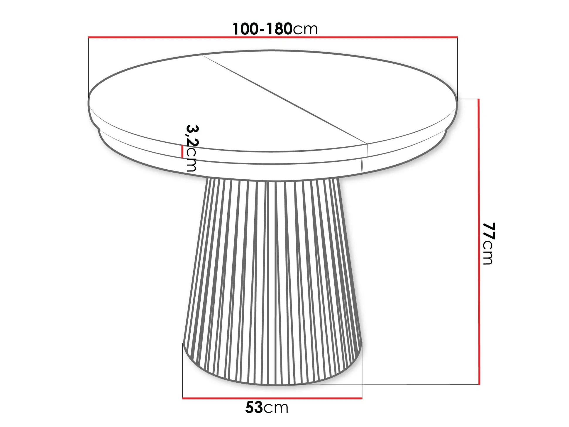 Bord Stanton 151 (Hvid)