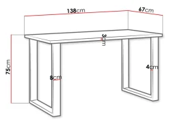 Bord Tucson 136 (Artisan eg + Sort)