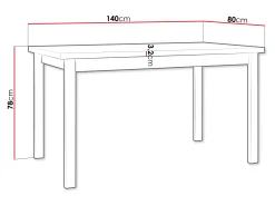 Bord Victorville 377 (Artisan eg + Hvid)