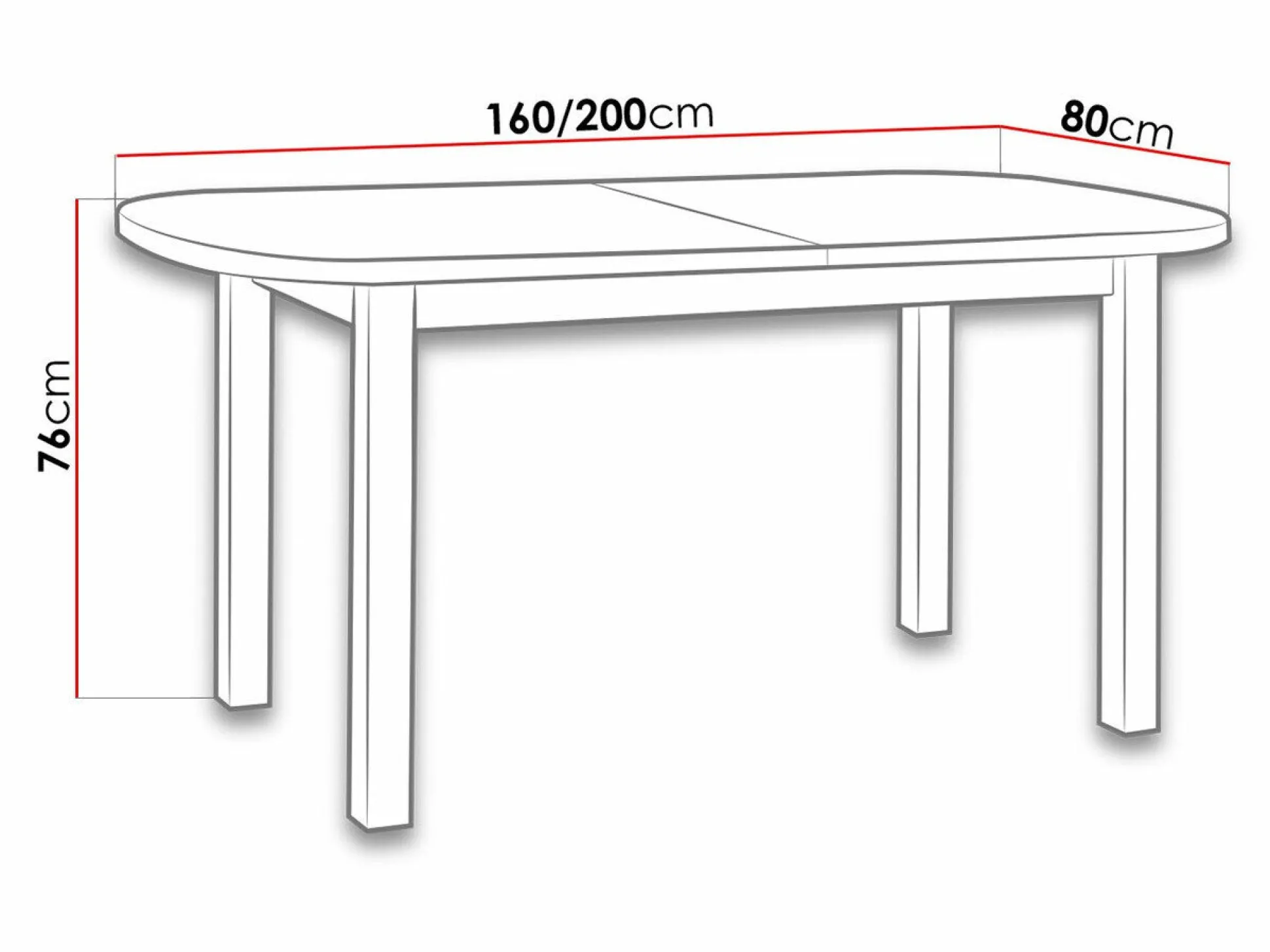 Bord Victorville 121 (Hvid)