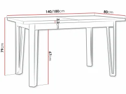 Bord Victorville 354 (Hvid + Sort)