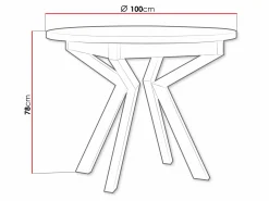 Bord Victorville 368 (Hvid + Sort)