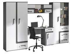 Børneværelsessæt Aviseve 108 (Antracit + Hvid)