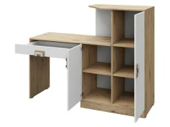 Børneværelsessæt Balvire 114 (Lys eg + Hvid + Lyserød)