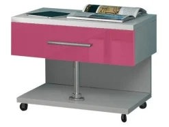 Børneværelsessæt Campus (Glansfuld hvid + Glossy pink)