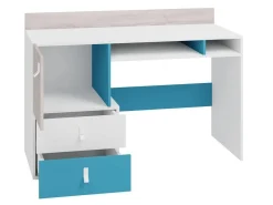 Børneværelsessæt Camteso 114 (Hvid + Egetræ + Turkis)