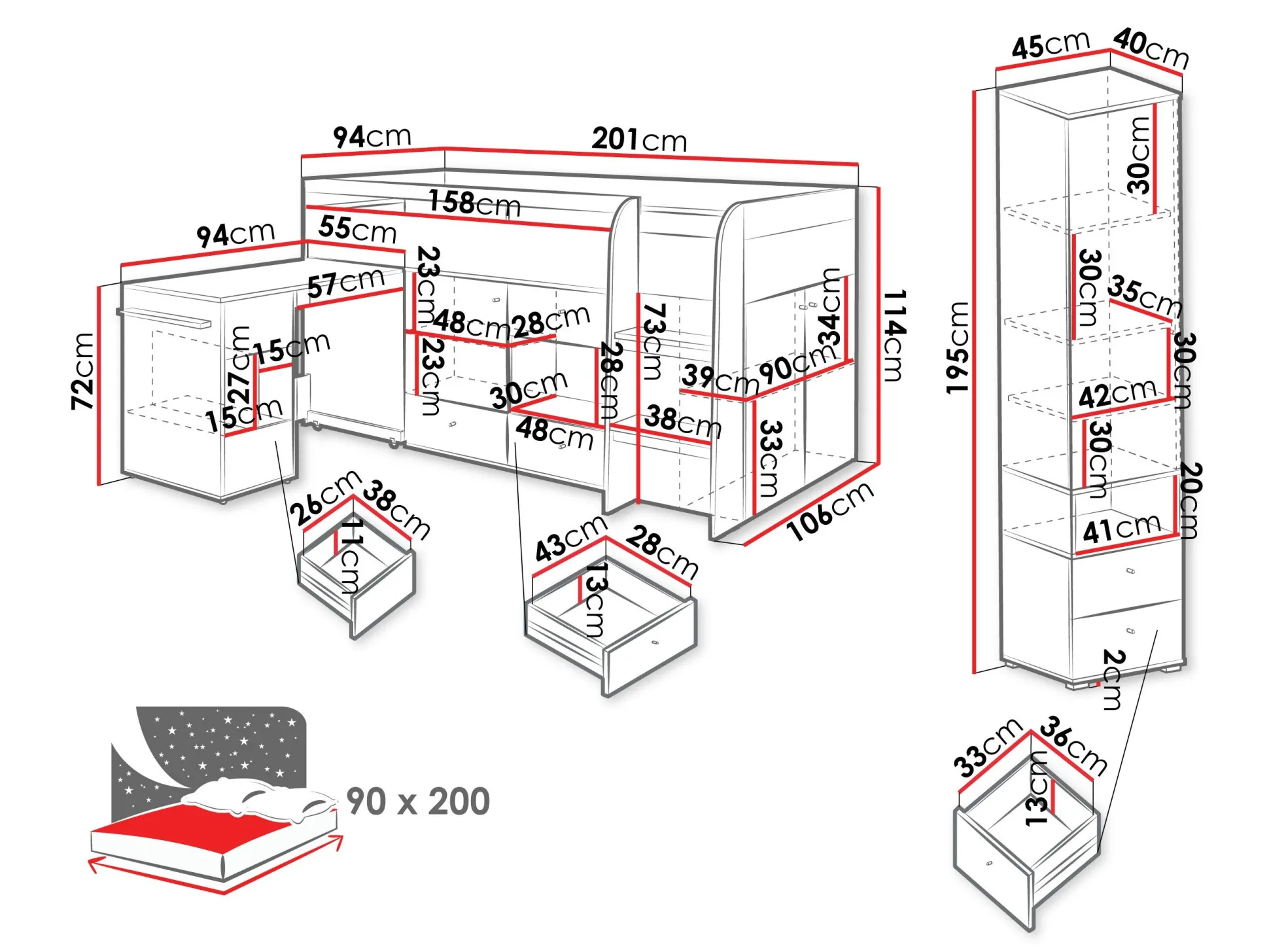 Børneværelsessæt Ciravie 109