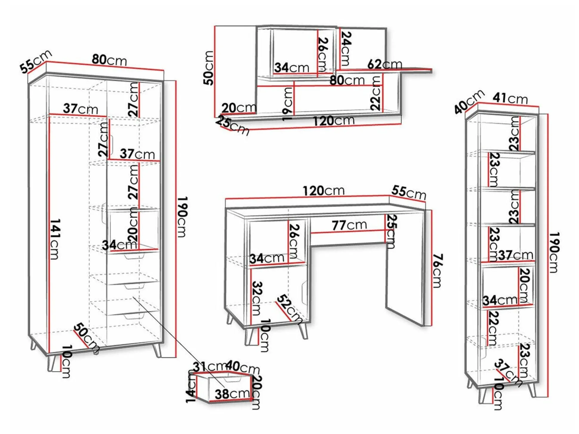 Børneværelsessæt Domvera 119