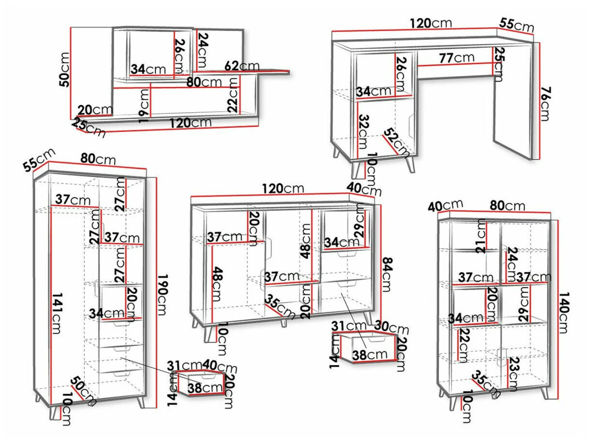 Børneværelsessæt Domvera 117
