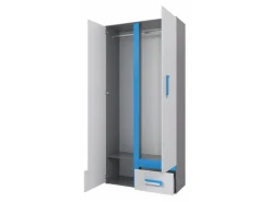 Børneværelsessæt Levtala 116 (Antracit + Hvid + Lyserød)