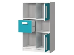 Børneværelsessæt Merevari 108 (Hvid + Glansfuld hvid + Grå)