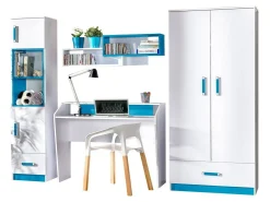 Børneværelsessæt Sorviru 106 (Hvid + Turkis)